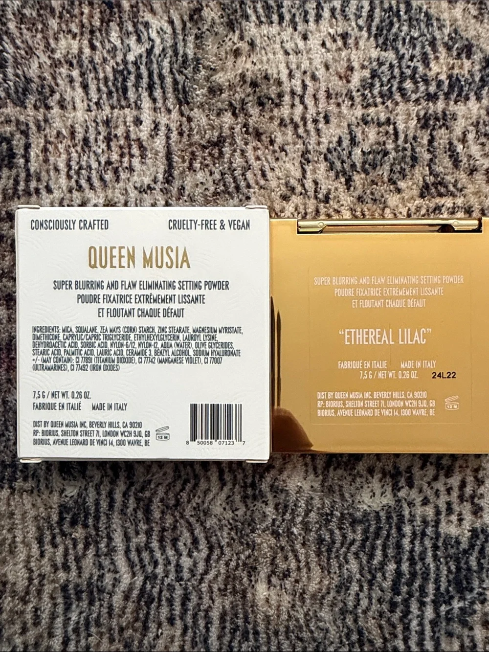 Queen Musia-Super Blurring & Flaw Eliminating Setting Powder-ethereal lilac